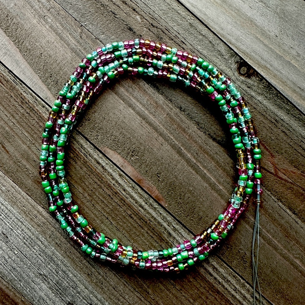 Mixed Green Waist Bead